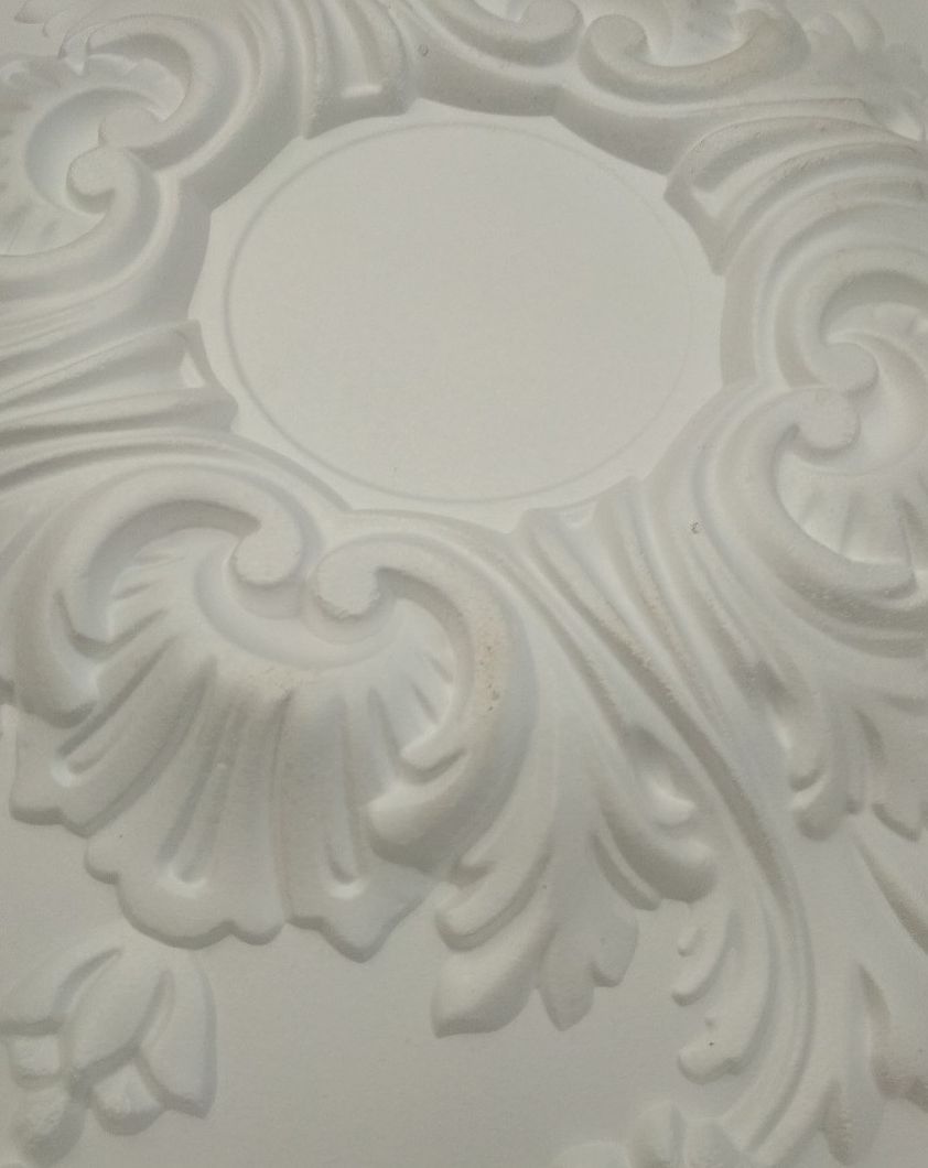 Розетка потолочная круглая диаметр 46 см, Белый, Белый