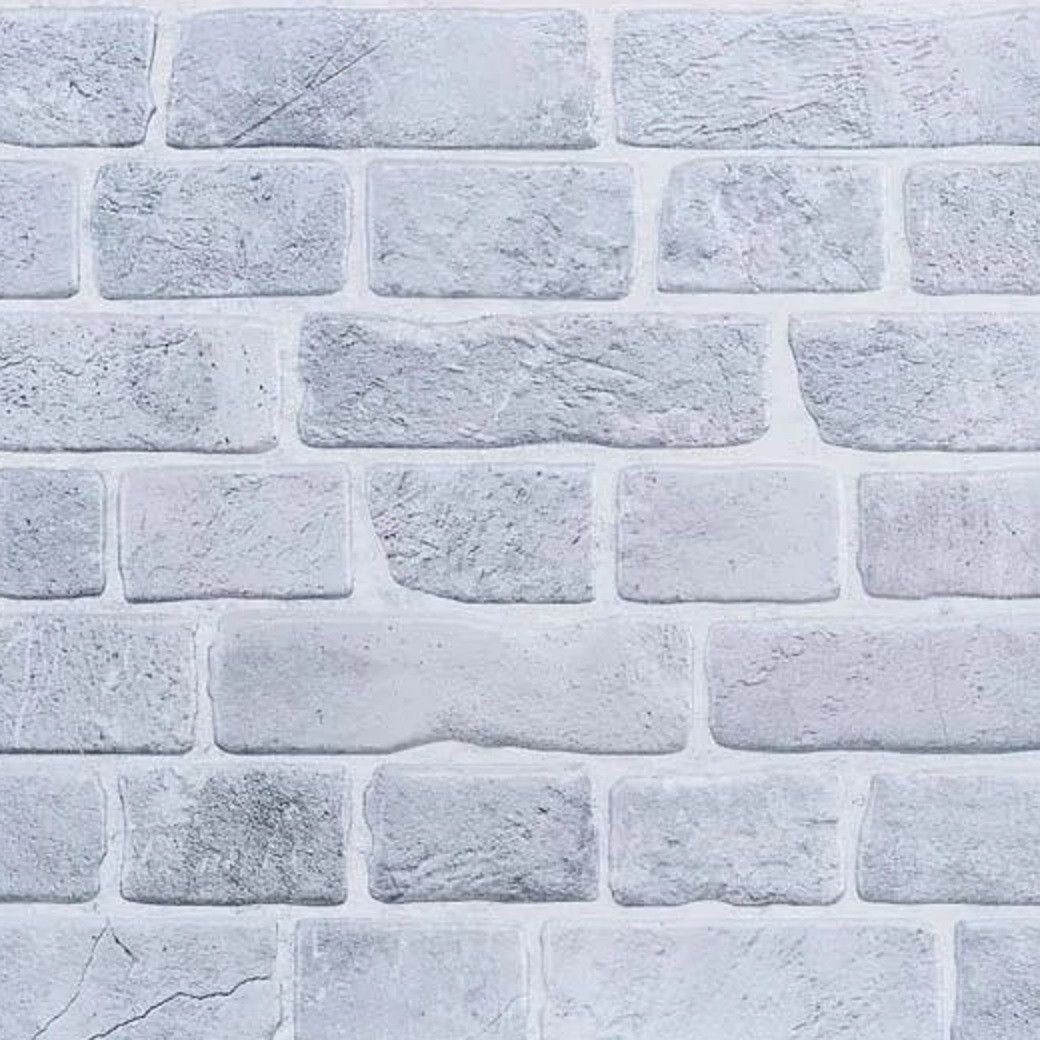 Панель стінова декоративна пластикова цегла ПВХ "Ретро сірий" 951 мм х 495 мм, серый, Сірий