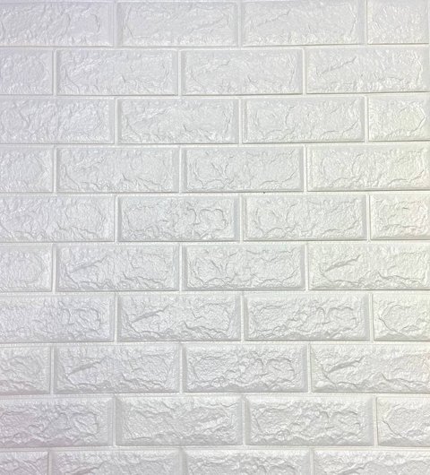 Панель стінова самоклеюча декоративна 77 х 69см, Білий, Білий