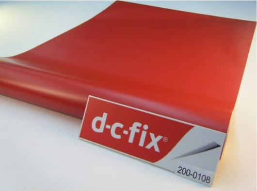 Самоклейка декоративная D-C-Fix Signalrot красный матовый 0,45 х 15м, Красный