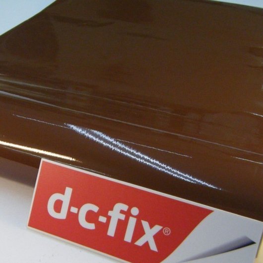 Самоклейка декоративная D-C-Fix Однотонная коричневый глянец 0,45 х 1м, Коричневый, Коричневый