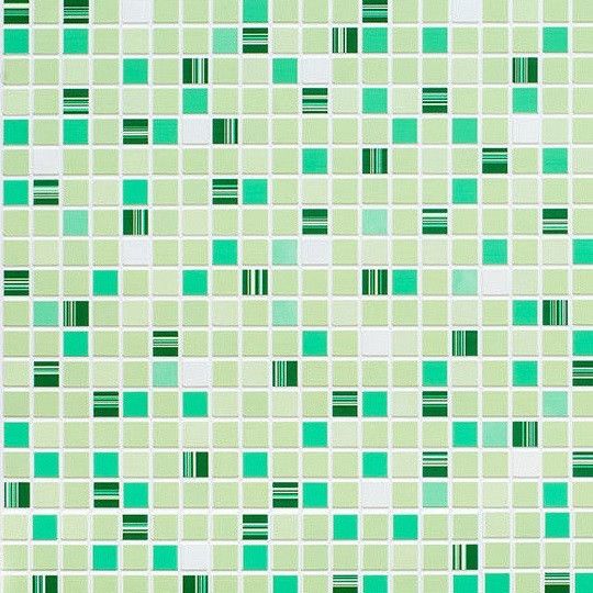 Панель стеновая декоративная пластиковая мозаика ПВХ "Зеленый Кофе" 956 мм х 480 мм, Зелёный, Зелёный