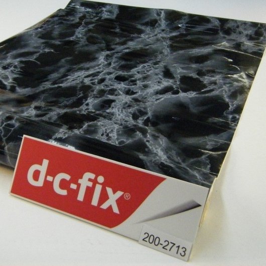 Самоклейка декоративная D-C-Fix Мрамор черный полуглянец 0,45 х 1м, Черный, Черный