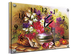 Годинник-картина під склом Букет квітів 30 см x 40 см
