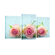 Картина модульная 3 части Розовые розы 70 х 110 см