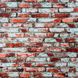 Панель стеновая самоклеющаяся декоративная 3D под кирпич Красно-Белая 700х770х4мм, Красный
