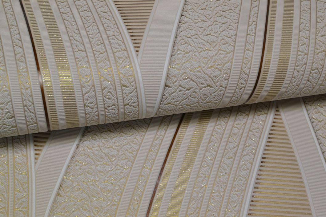 Шпалери вінілові на паперовій основі Слов'янські шпалери Comfort В53,4 Чарівниця 2 золотистий 0,53 х 10,05м (5688-02)