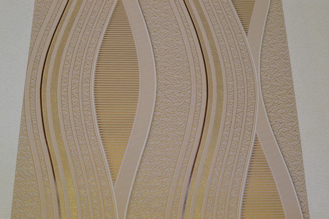 Шпалери вінілові на паперовій основі Слов'янські шпалери Comfort В53,4 Чарівниця 2 золотистий 0,53 х 10,05м (5688-02)