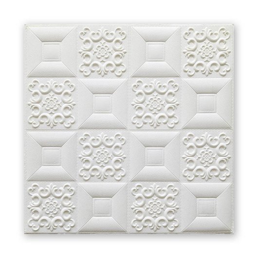 Панель стеновая декоративная пластиковая мозаика ПВХ "Сахара Серебро" 959 мм х 481 мм, Белый, Синий
