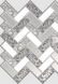 Панель стінова декоративна пластикова плитка ПВХ "Роза в сріблі" 992 мм х 648 мм, серый, Сірий