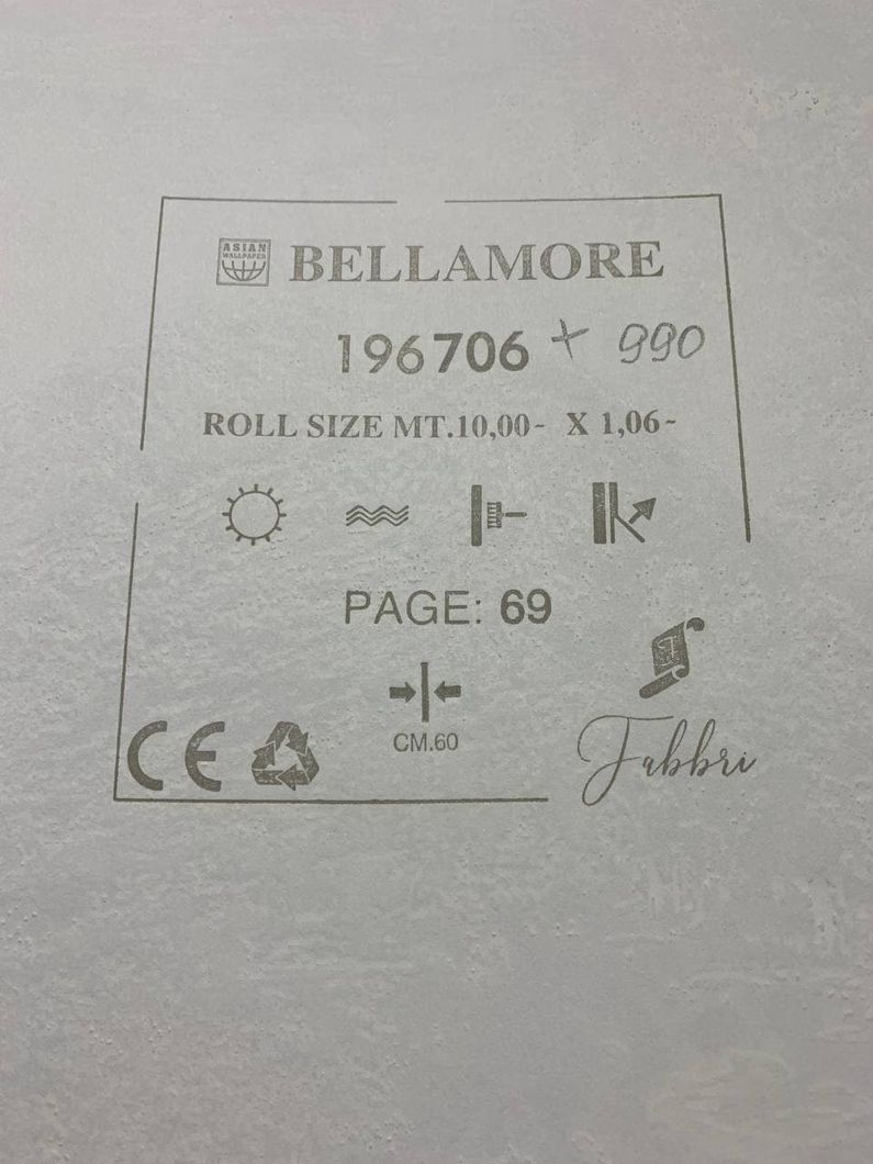 Обои виниловые на флизелиновой основе Wiganford Bellamore голубой 1,06 х 10,05м (196706)