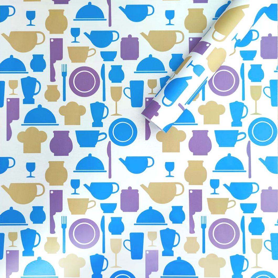 Самоклеюча декоративна плівка яскрава для кухні 0.45Х10M (MM-3162-4), Блакитний, Голубий