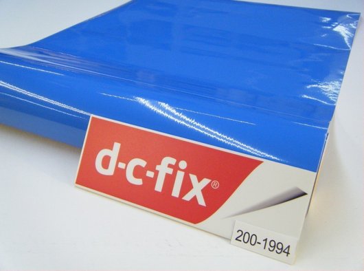 Самоклейка декоративная D-C-Fix Airblue синий глянец 0,45 х 1м, Синий, Синий