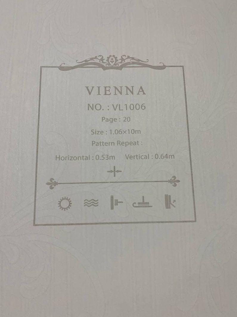 Обои виниловые на флизелиновой основе Vienna персиковый 1,06 х 10,05м (VL1006)