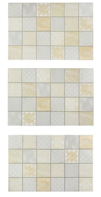 Набор панелей декоративное панно мозаика ПВХ "Античный узор" 2766 мм х 645 мм, Бежевый, Бежевый