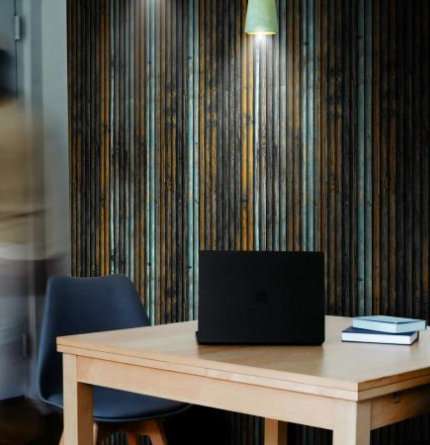 Панель стінова самоклеюча декоративна 3D бамбук сіро-коричневий 700x700x8.5мм, Коричневий