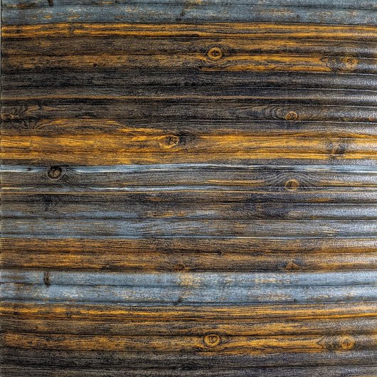 Панель стеновая самоклеющаяся декоративная 3D бамбук серо-коричневый 700x700x8.5мм, Коричневый