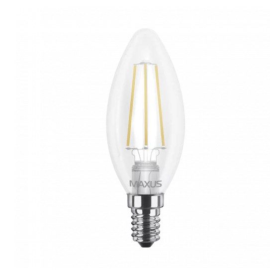 Лампа светодиодная LED MAXUS C37 4W E14 теплый цвет