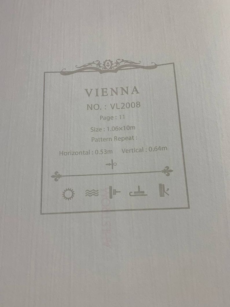 Шпалери вінілові на флізеліновій основі Vienna Золотистий 1,06 х 10,05м (VL2008)