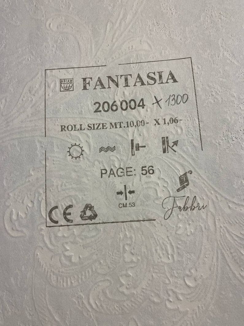 Обои виниловые на флизелиновой основе Wiganford Fantasia синий 1,06 х 10,05м (206004)