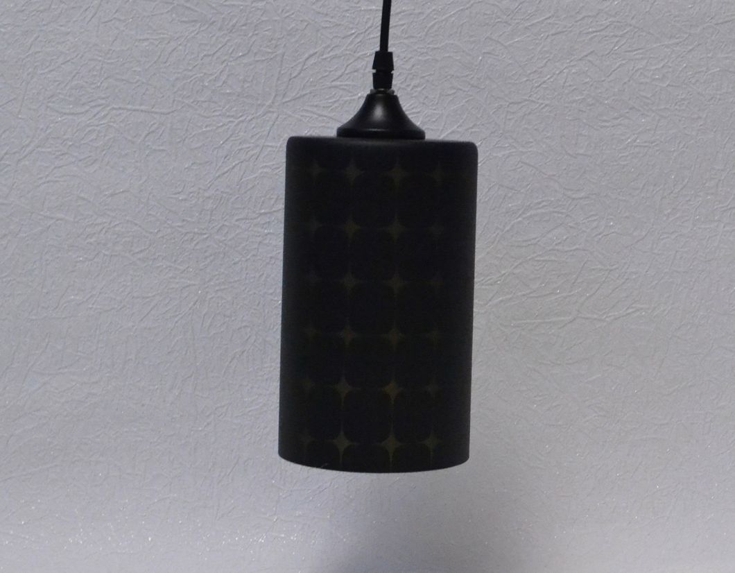 Люстра подвесная черная металлическая 1 лампа, Черный, Черный