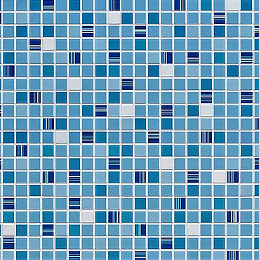 Панель стеновая декоративная пластиковая мозаика ПВХ "Кофе Синий" 957 мм х 480 мм, Синий, Синий