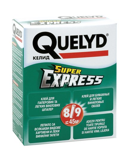 Клей для обоев Quelyd Супер Експресс универсальный клей для бумажных обоев илегких виниловых обоев 0,25кг (385130)