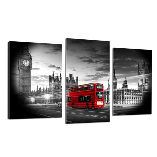Модульная картина DK Place Лондонський автобус 3 части 53 x 100 см (497_3)