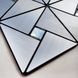 Самоклеюча алюмінієва плитка срібло мозаїка зі стразами 300Х300Х3ММ (1325), Серебро, Срібло