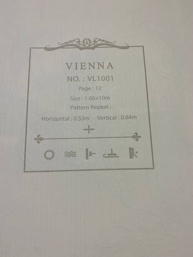 Обои виниловые на флизелиновой основе Vienna Золотистый 1,06 х 10,05м (VL1001)