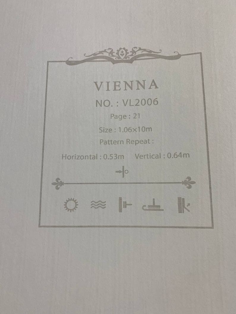 Обои виниловые на флизелиновой основе Vienna персиковый 1,06 х 10,05м (VL2006)