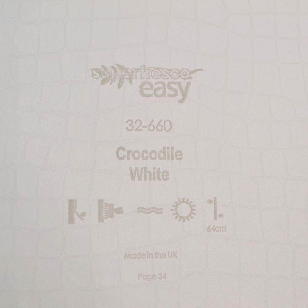 Обои виниловые на флизелиновой основе Superfresco Easy Crocodile White белый 0,53х10,05 (32-660)