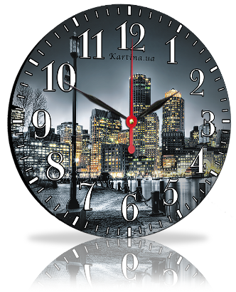 Часы-картина без стекла Город 25 см