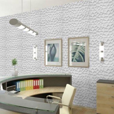 Панель стеновая самоклеющаяся декоративная 3D паутина 700x700x10мм, Белый