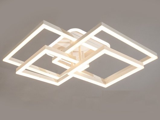 Потолочная LED-люстра с диммером и подсветкой, 135W БЕЛЫЙ, Белый