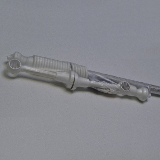 Карниз трубчатый пластиковый ЗОЛОТО ПАТИНА белый 2,4м (105678), Белый