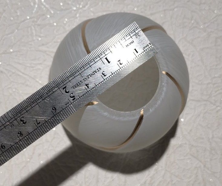 Плафон люстри діаметр верхнього отвору 3,5 см висота 10 см, Білий, Білий
