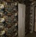 Панель стінова самоклеюча декоративна 3D під сіро-помаранчеву цеглу графіті 700х770х6мм, серый