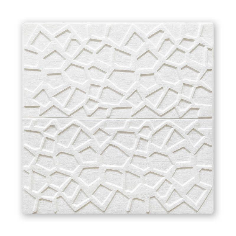Панель стеновая самоклеющаяся декоративная 3D паутина 700x700x10мм, Белый