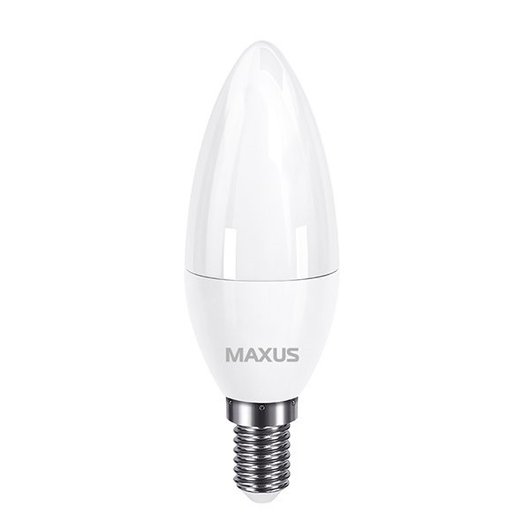 Лампа светодиодная, MAXUS, 6W Е14, яркий свет, 4100К