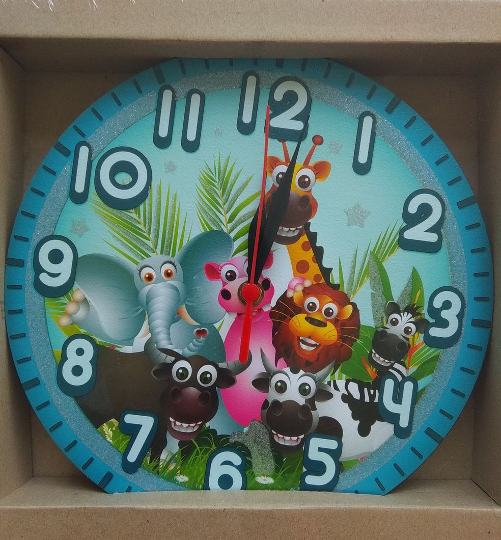 Часы-картина без стекла Мультфильм 25 см