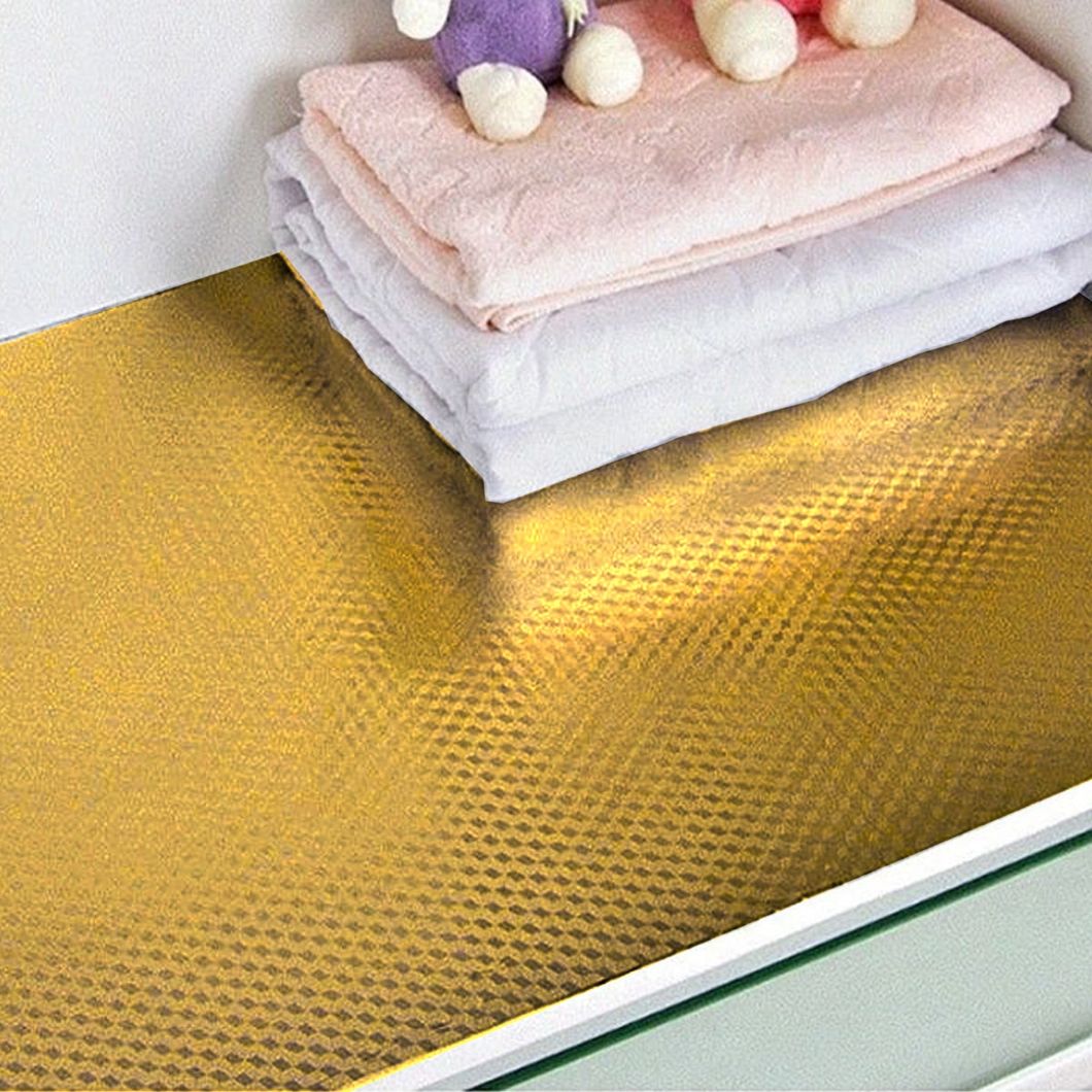Самоклеюча декоративна плівка 3Д куби золото 0,40Х10М (MM-6008-1), Золотий, Золото