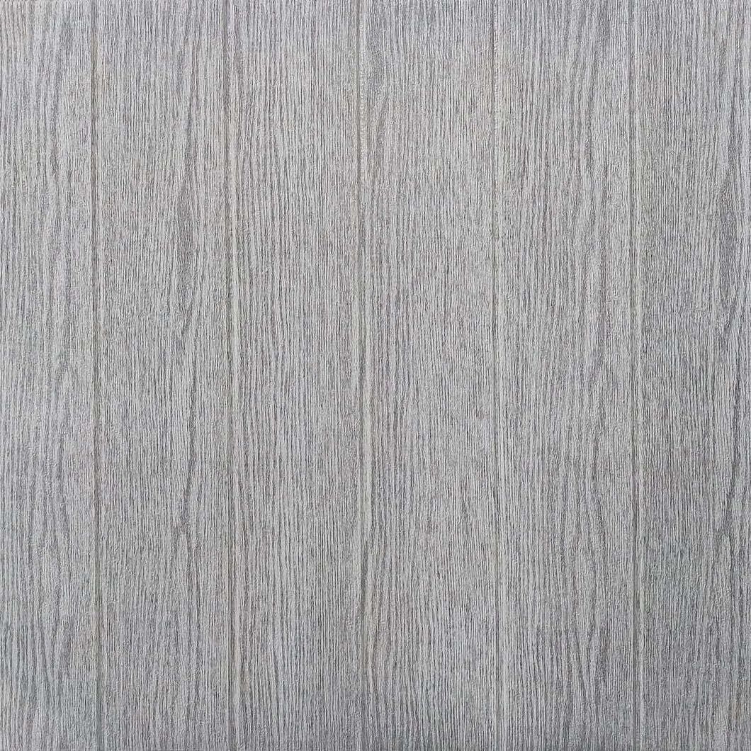 Панель стеновая самоклеющаяся декоративная 3D дерево белое 700x700x6мм, серый