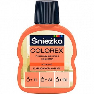 Универсальный пигментный концентрат Colorex Sniezka 22 червоно-оранжевий 100 мл, Оранжевый, Оранжевый