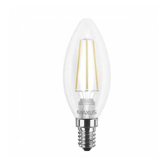 Лампа светодиодная LED MAXUS C37 4W E14 яркий цвет
