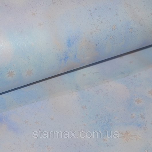 Шпалери вологостійкі на паперовій основі Слов'янські шпалери Colorit B56,4 Зірка блакитний 0,53 х 10,05м (5195-03)