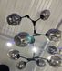 Люстра в стилі Loft - "Молекула" на 8 ламп, Черный, Сірий