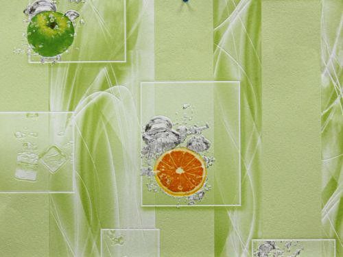 Шпалери вінілові на паперовій основі супер мийка Слов'янські шпалери Expromt B43,4 Фанта зелений 0,53 х 10,05м (C 825-04)