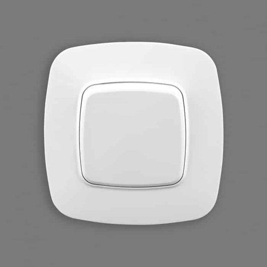 Вимикач 1-клавішний білий ELA /10/200 (112-007-0001), Білий, Білий