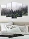 Модульна картина у вітальню/спальню для інтер'єру "Туманний ліс" 5 частин 80 x 140 см (MK50099)